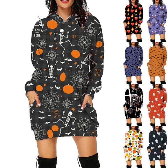 https://dar-gofashion.myshopify.com/products/halloween-print-long-hoodie - Picture 1 of 10